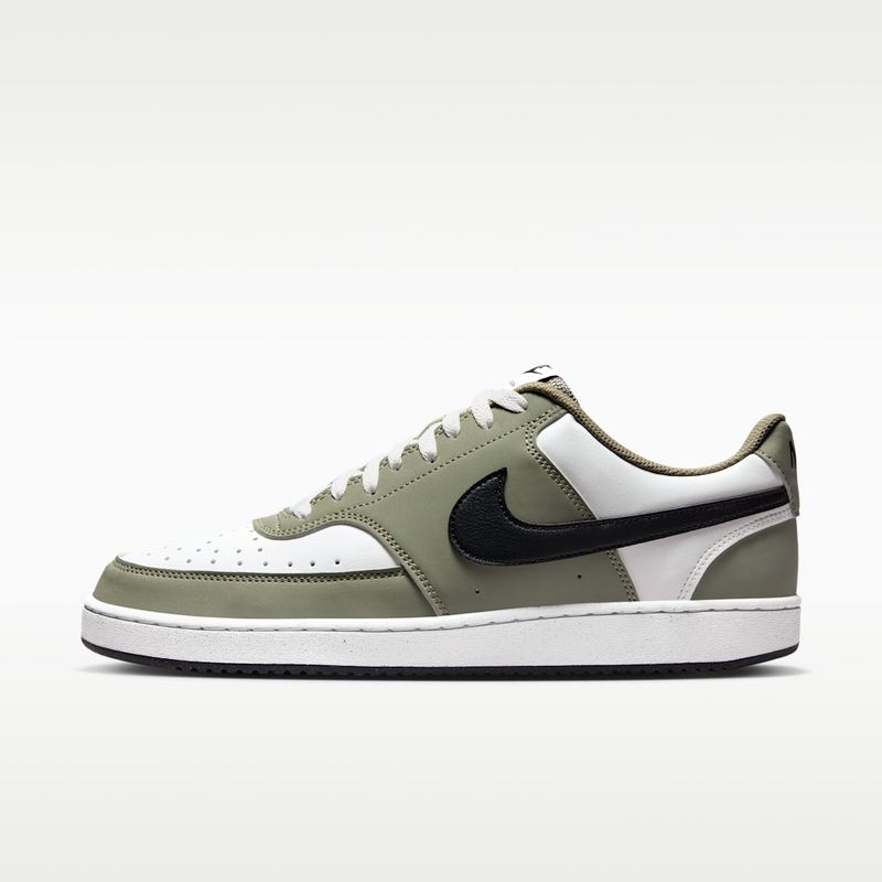 Beyaz siyah Nike Court Vision Low erkek ayakkabı